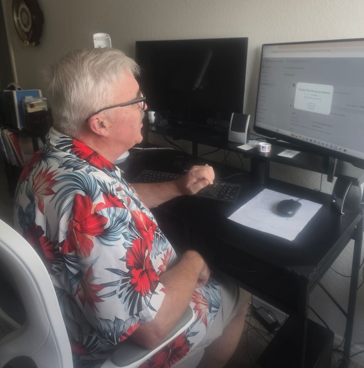 David Westgate, Certified QuickBooks ProAdvisor, working in QuickBooks at his desk in Conroe, Texas